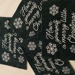 🎄  Green Table Placement Mats Set of 4 New